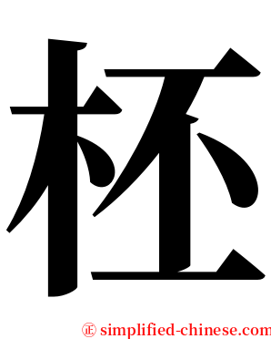 柸 serif font