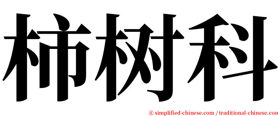 柿树科 serif font