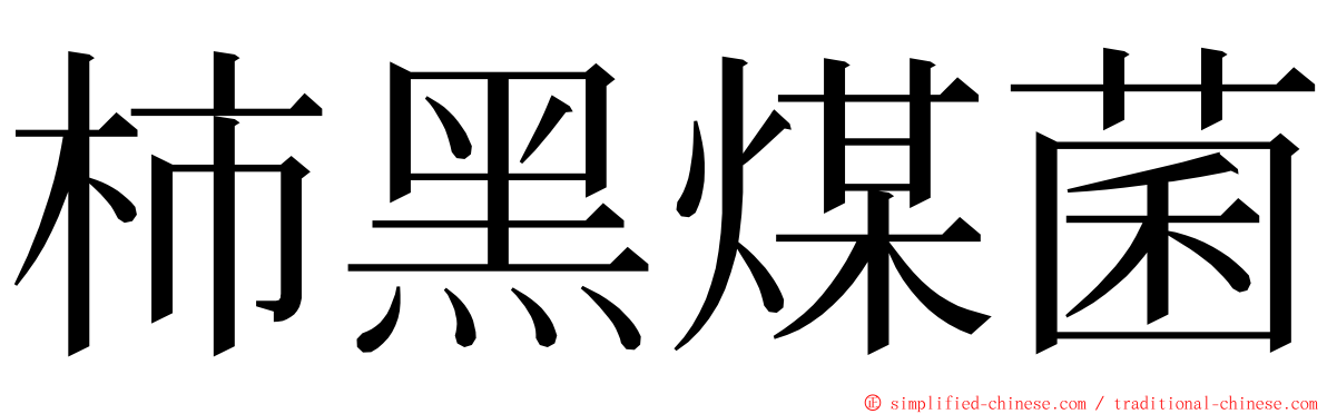 柿黑煤菌 ming font