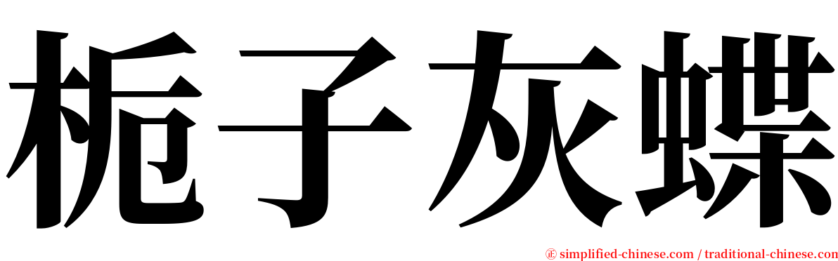 栀子灰蝶 serif font