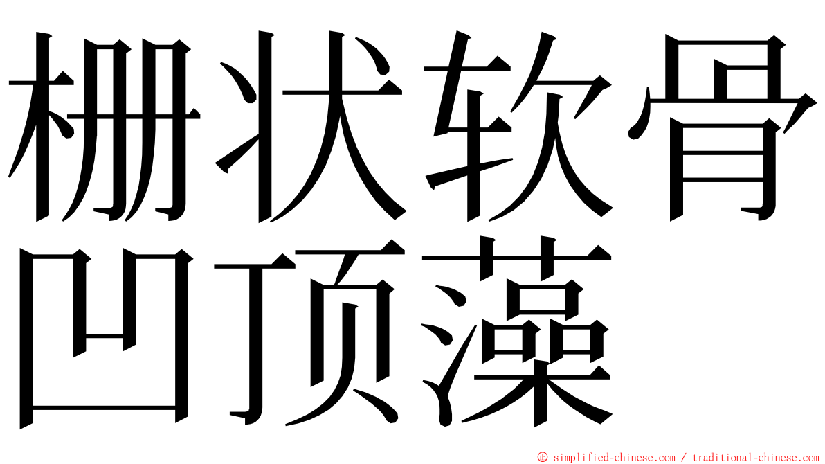 栅状软骨凹顶藻 ming font