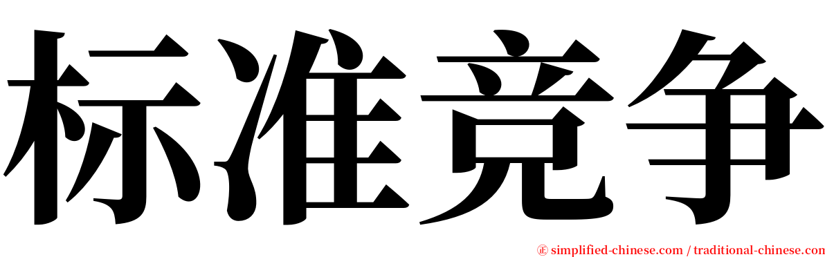 标准竞争 serif font