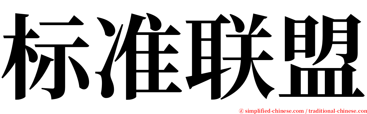 标准联盟 serif font