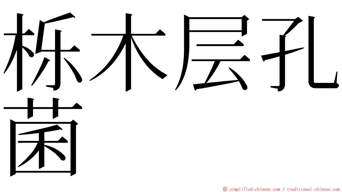 栎木层孔菌 ming font