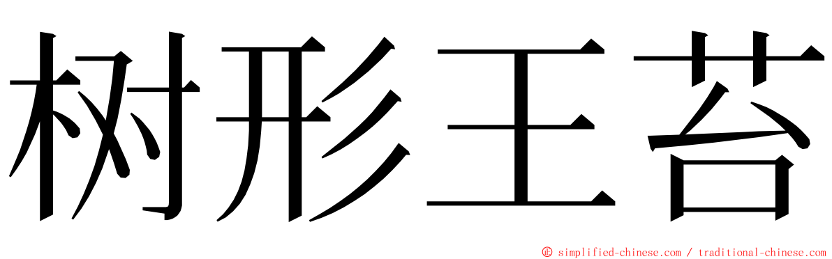 树形王苔 ming font