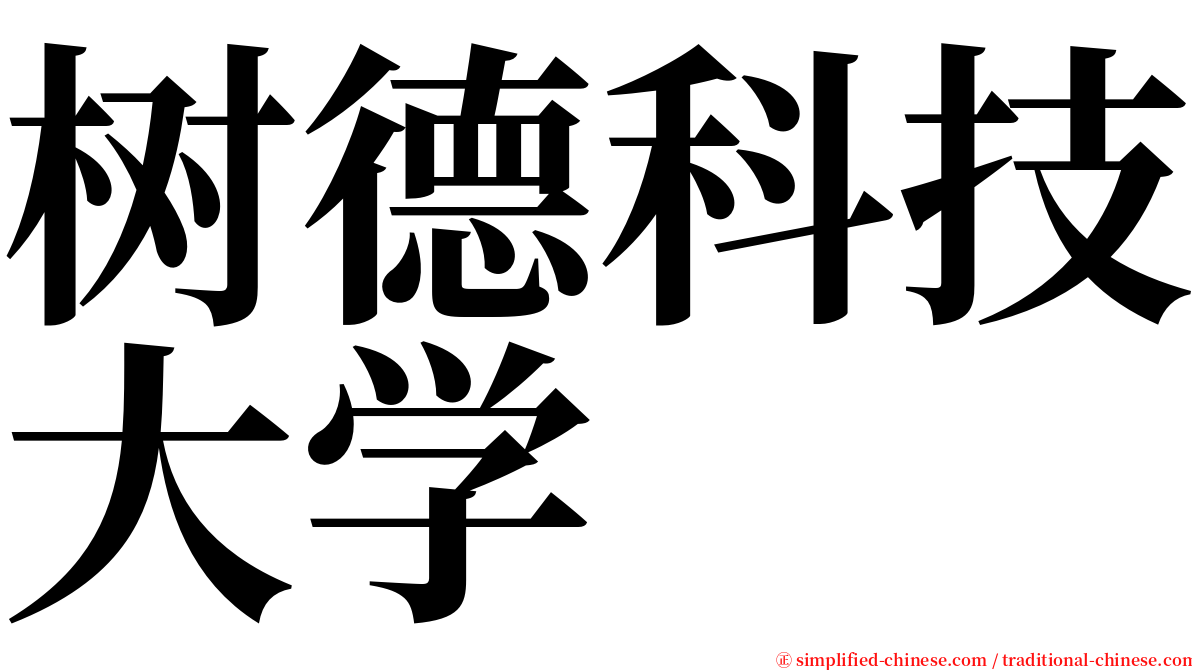 树德科技大学 serif font