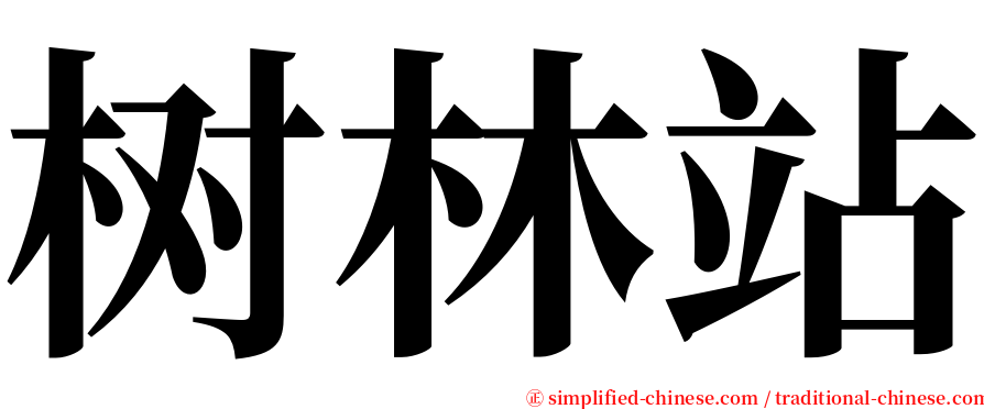 树林站 serif font