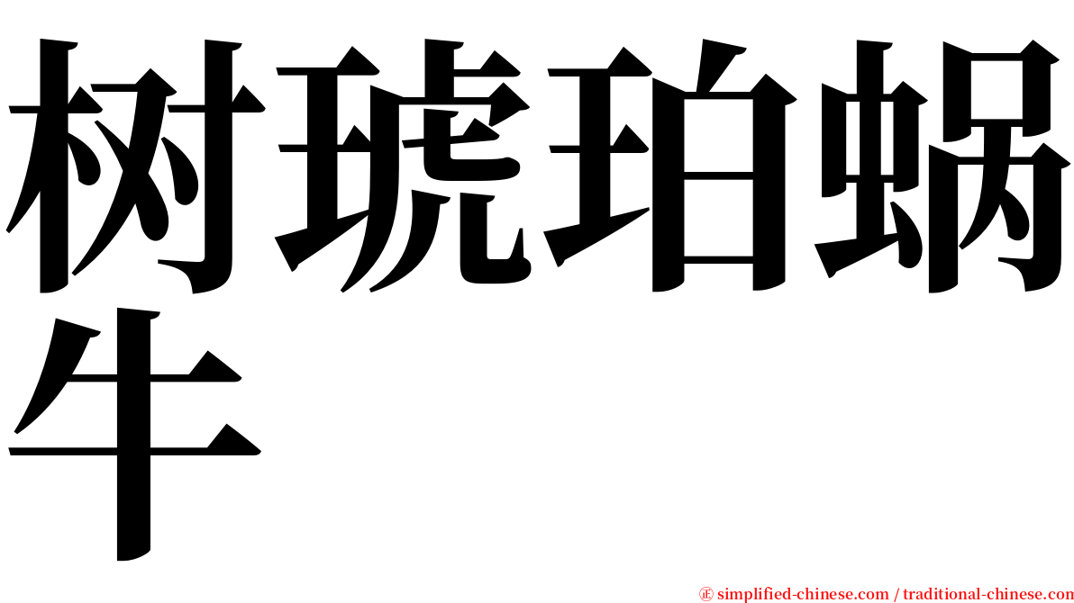 树琥珀蜗牛 serif font