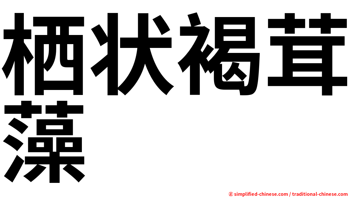 栖状褐茸藻