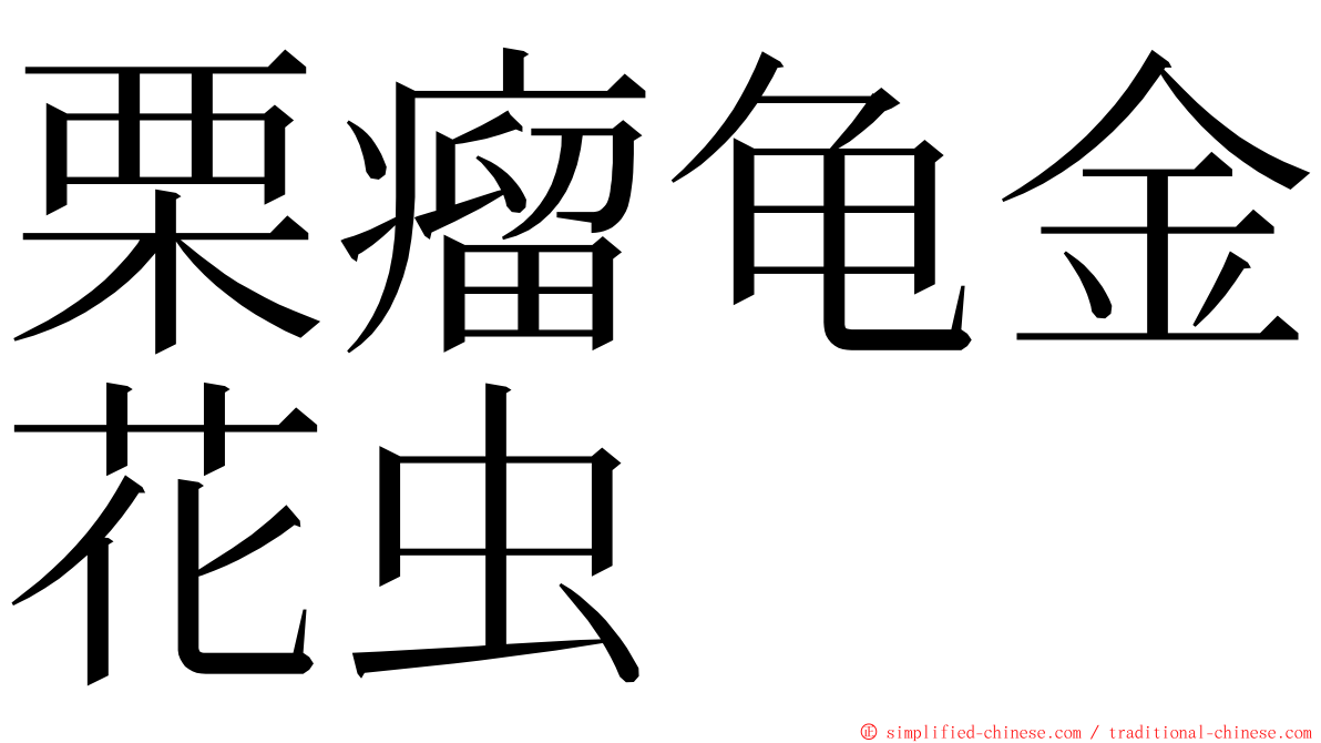 栗瘤龟金花虫 ming font