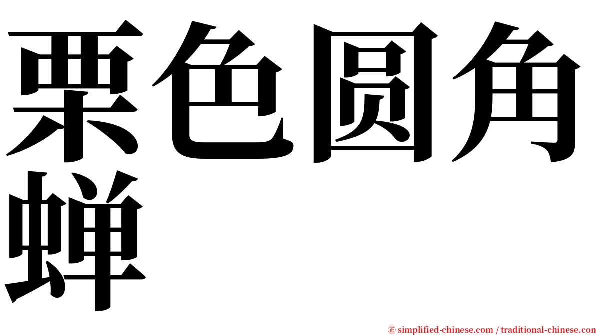 栗色圆角蝉 serif font