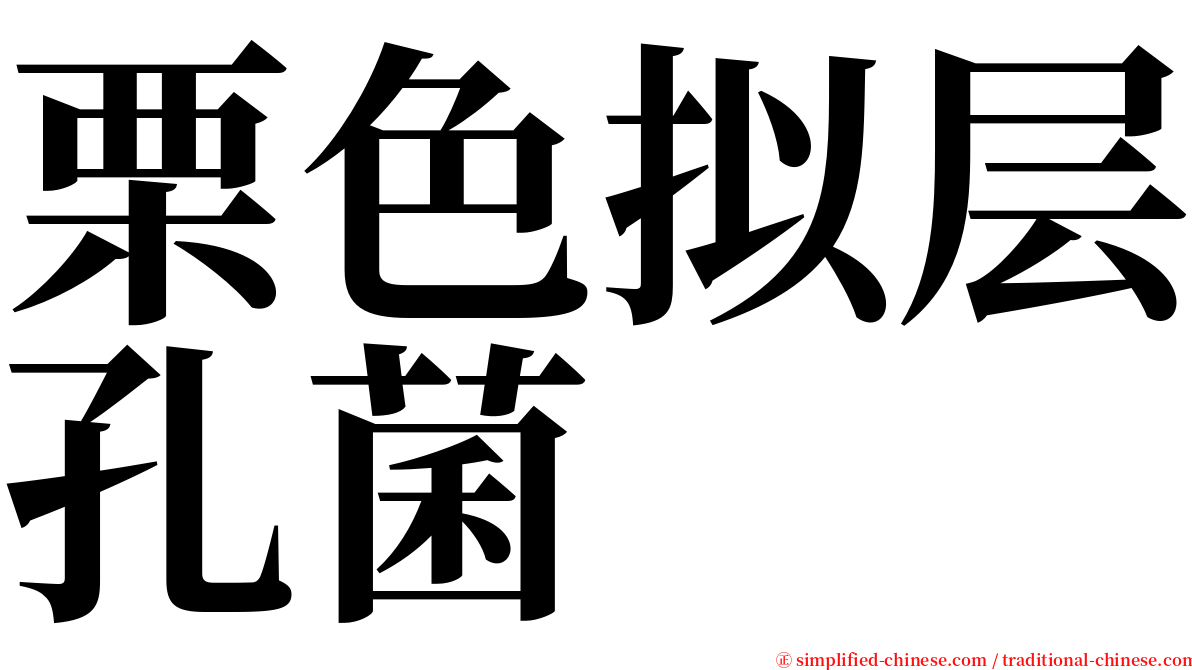 栗色拟层孔菌 serif font