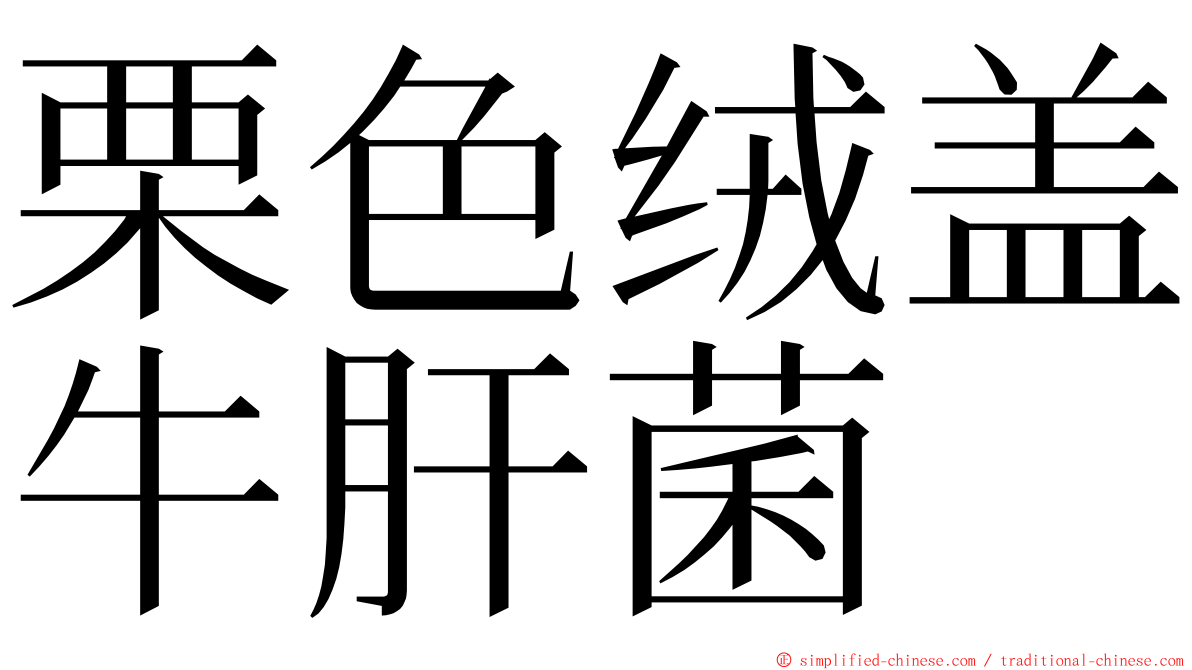 栗色绒盖牛肝菌 ming font