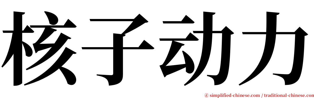 核子动力 serif font