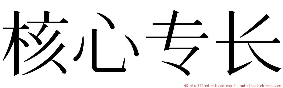 核心专长 ming font