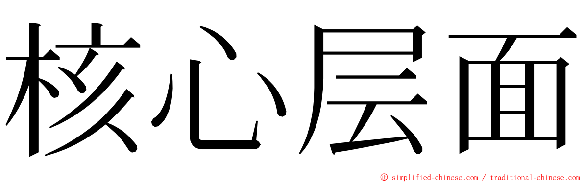 核心层面 ming font