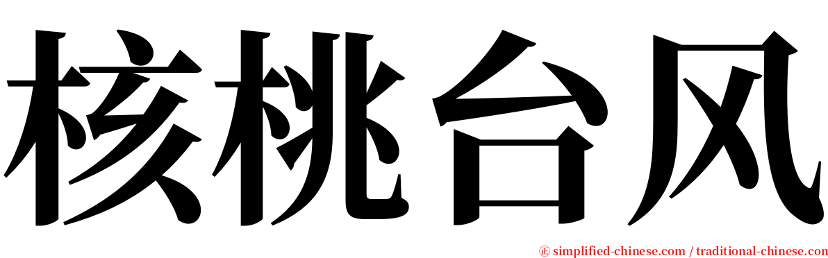 核桃台风 serif font