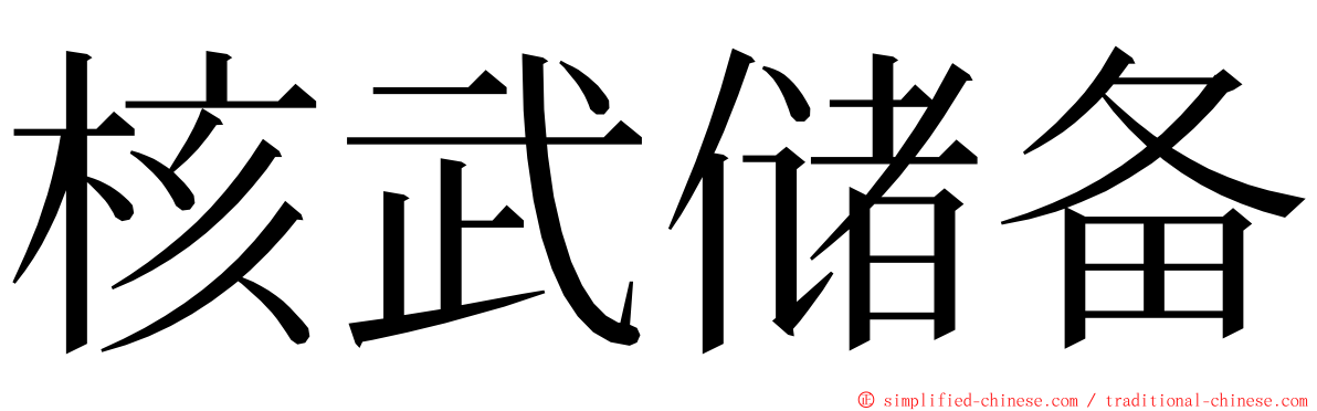 核武储备 ming font