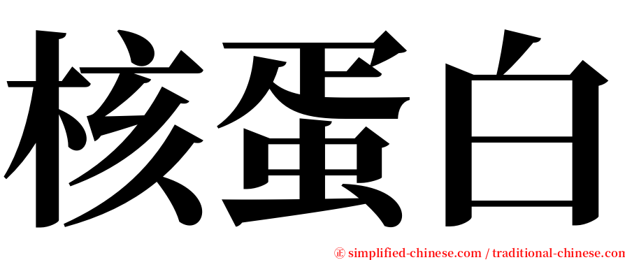 核蛋白 serif font