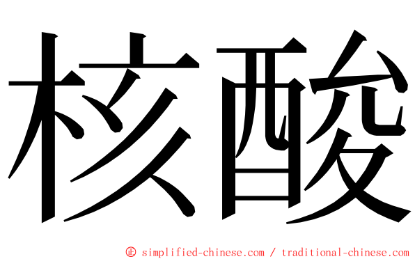 核酸 ming font
