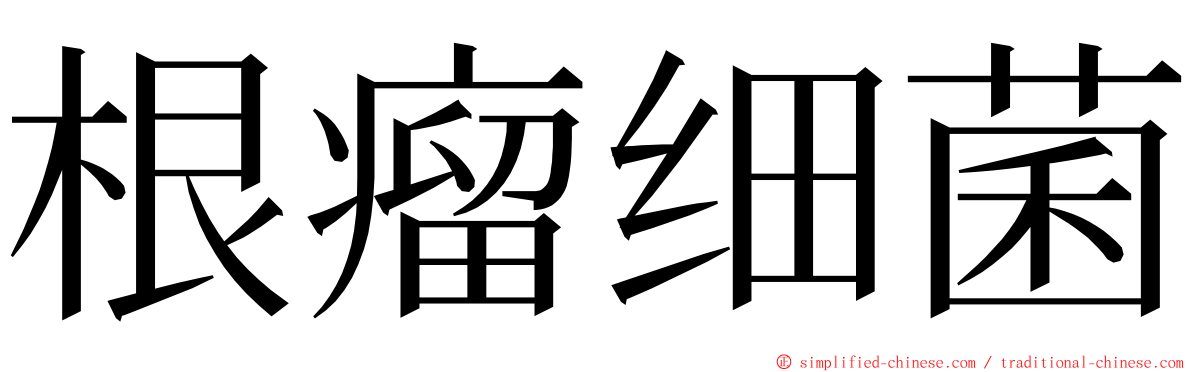 根瘤细菌 ming font