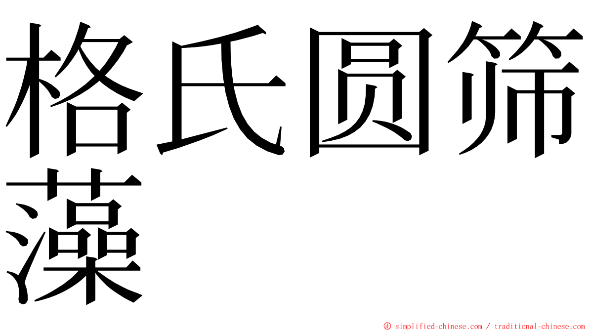 格氏圆筛藻 ming font