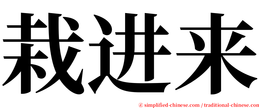 栽进来 serif font