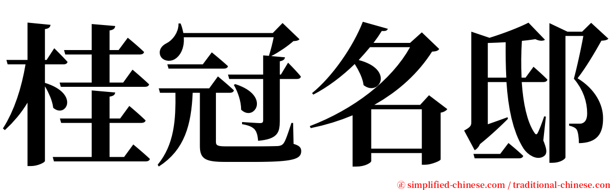 桂冠名邸 serif font