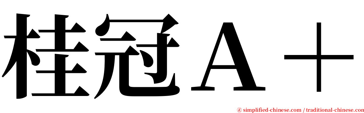 桂冠Ａ＋ serif font