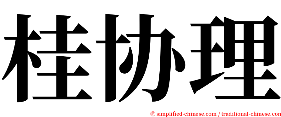 桂协理 serif font