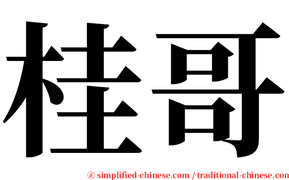 桂哥 serif font
