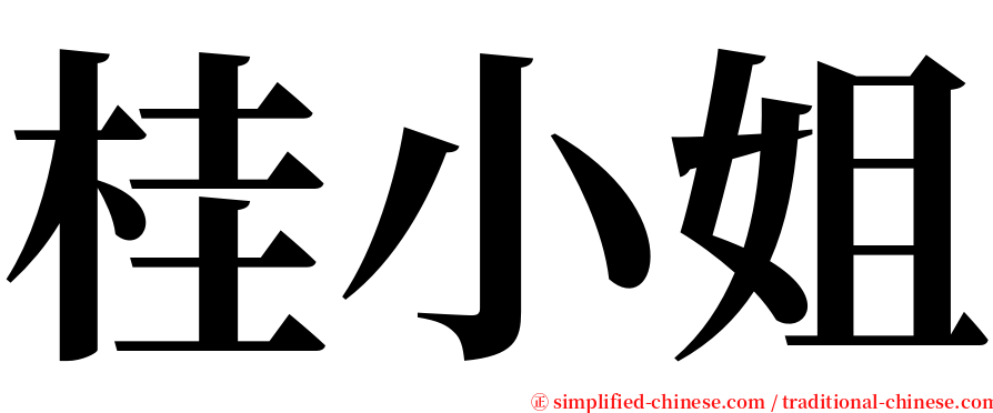 桂小姐 serif font