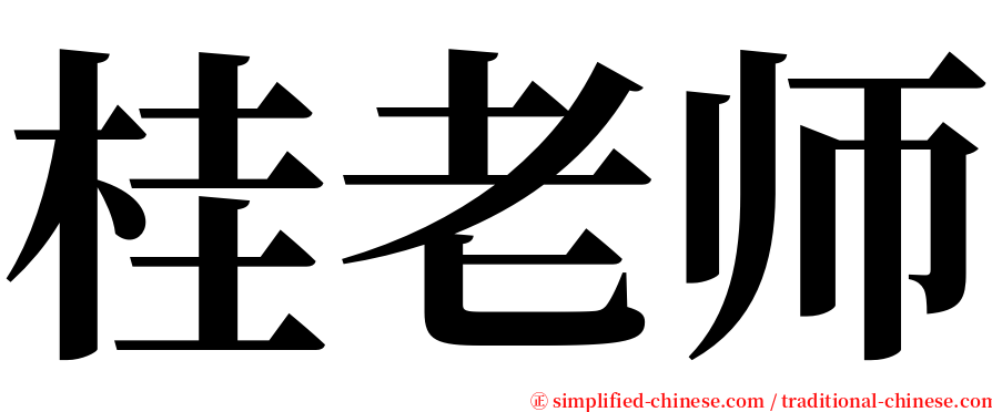 桂老师 serif font