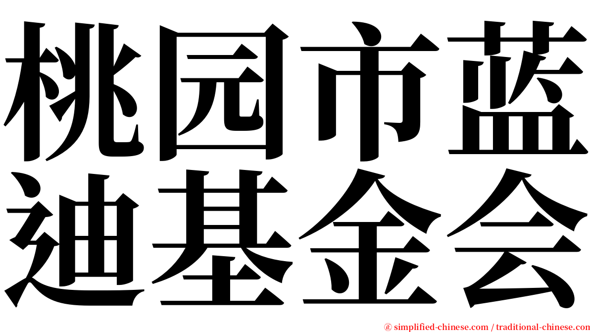 桃园市蓝迪基金会 serif font