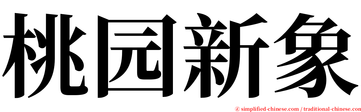 桃园新象 serif font