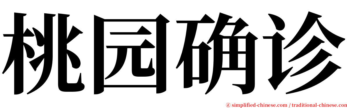 桃园确诊 serif font