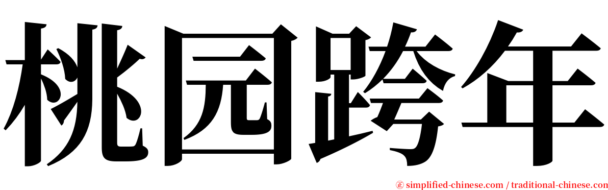 桃园跨年 serif font