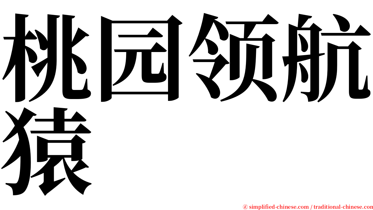 桃园领航猿 serif font