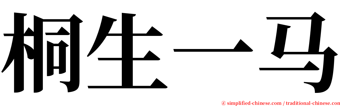 桐生一马 serif font