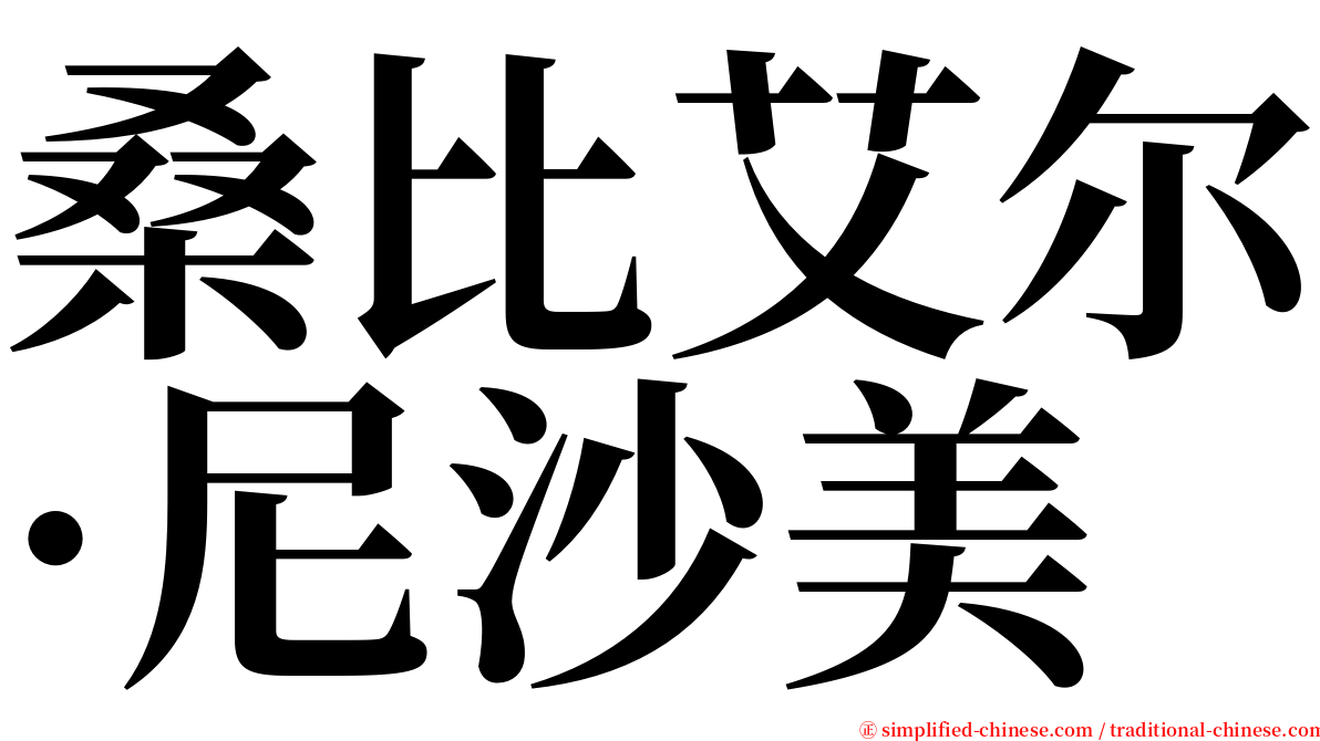 桑比艾尔·尼沙美 serif font