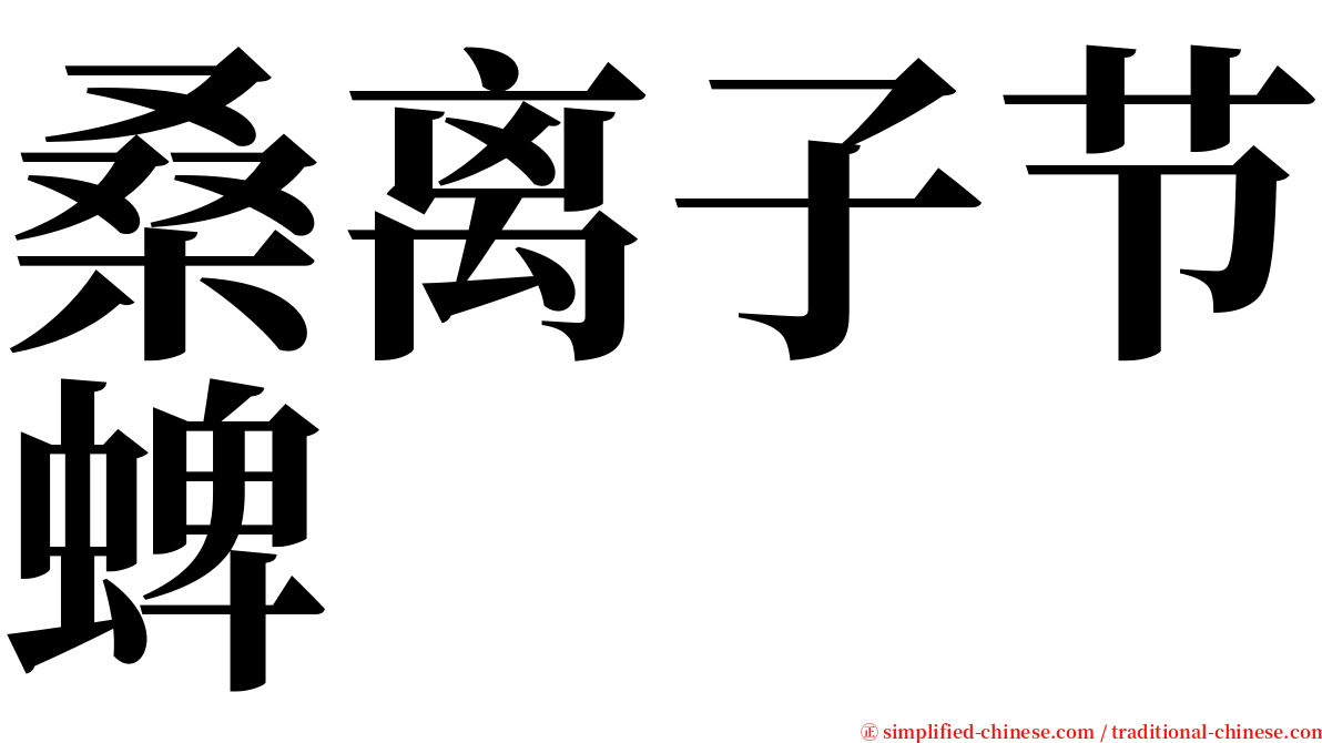 桑离子节蜱 serif font