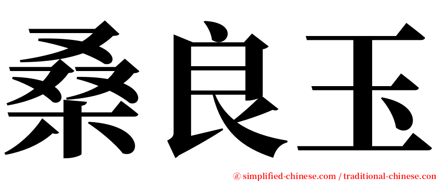 桑良玉 serif font