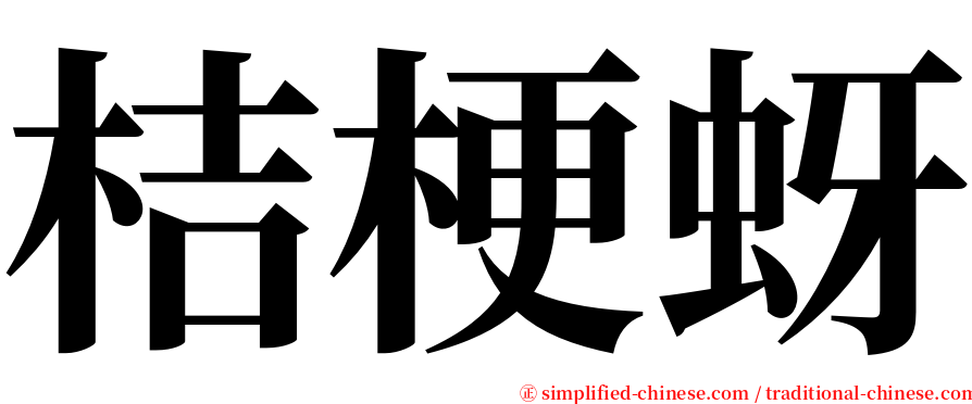 桔梗蚜 serif font