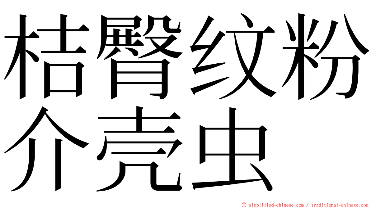 桔臀纹粉介壳虫 ming font