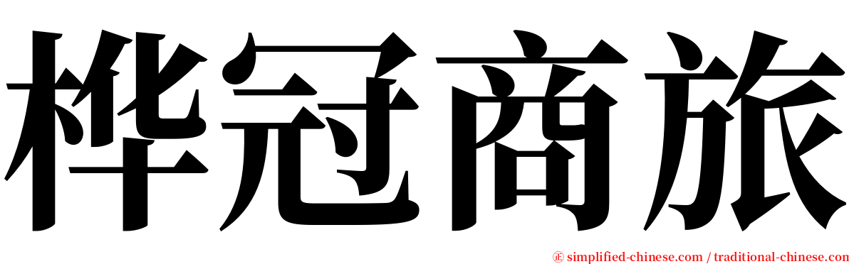 桦冠商旅 serif font