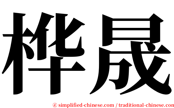 桦晟 serif font