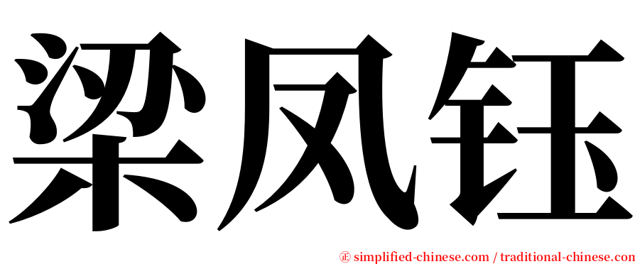梁凤钰 serif font