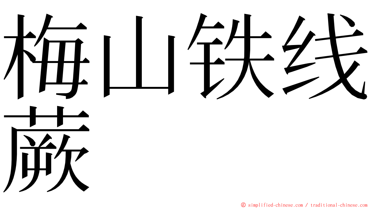 梅山铁线蕨 ming font