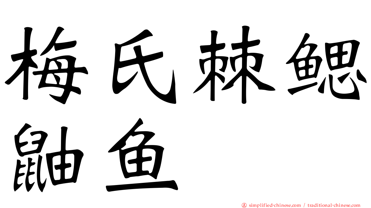 梅氏棘鳃鼬鱼