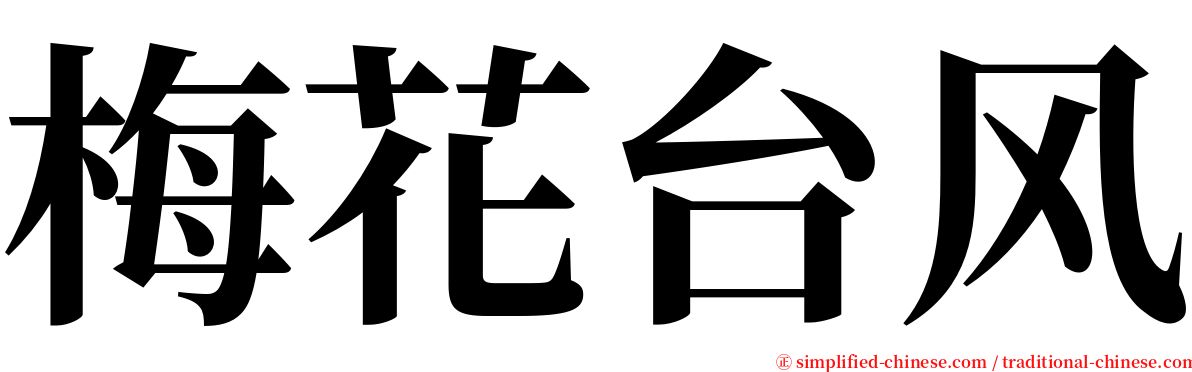 梅花台风 serif font